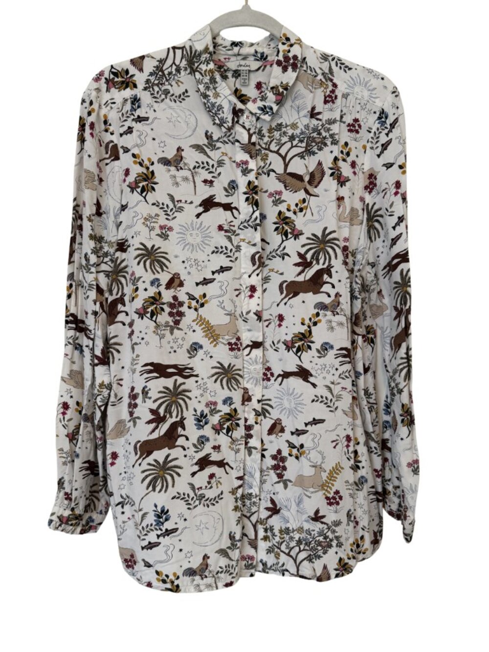 Joules | Kalina Button-Down Shirt | Woodland Print | US Size 16